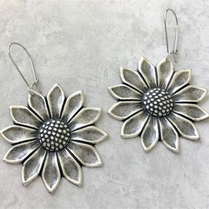 wickedafstore Earrings Boho Sunflower Drop Earrings