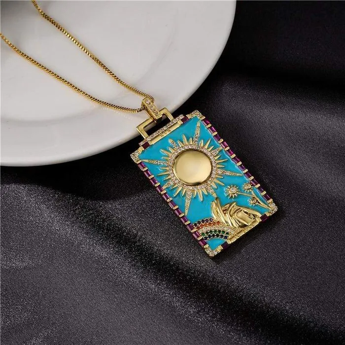 wickedafstore Necklaces Geometric Sun Necklace